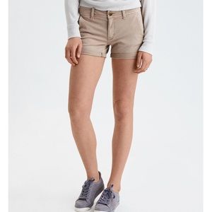 AE Khaki Midi Shorts